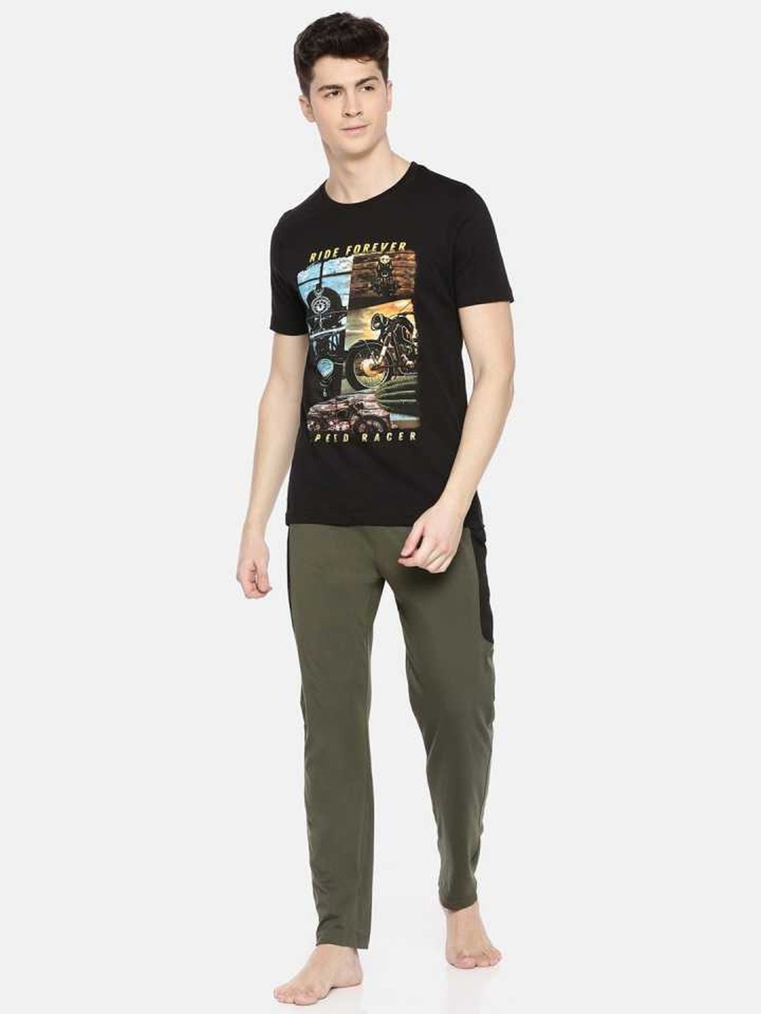 Dollar Mutlicolored Regular Fit Printed T-Shirt (Pack of 2)