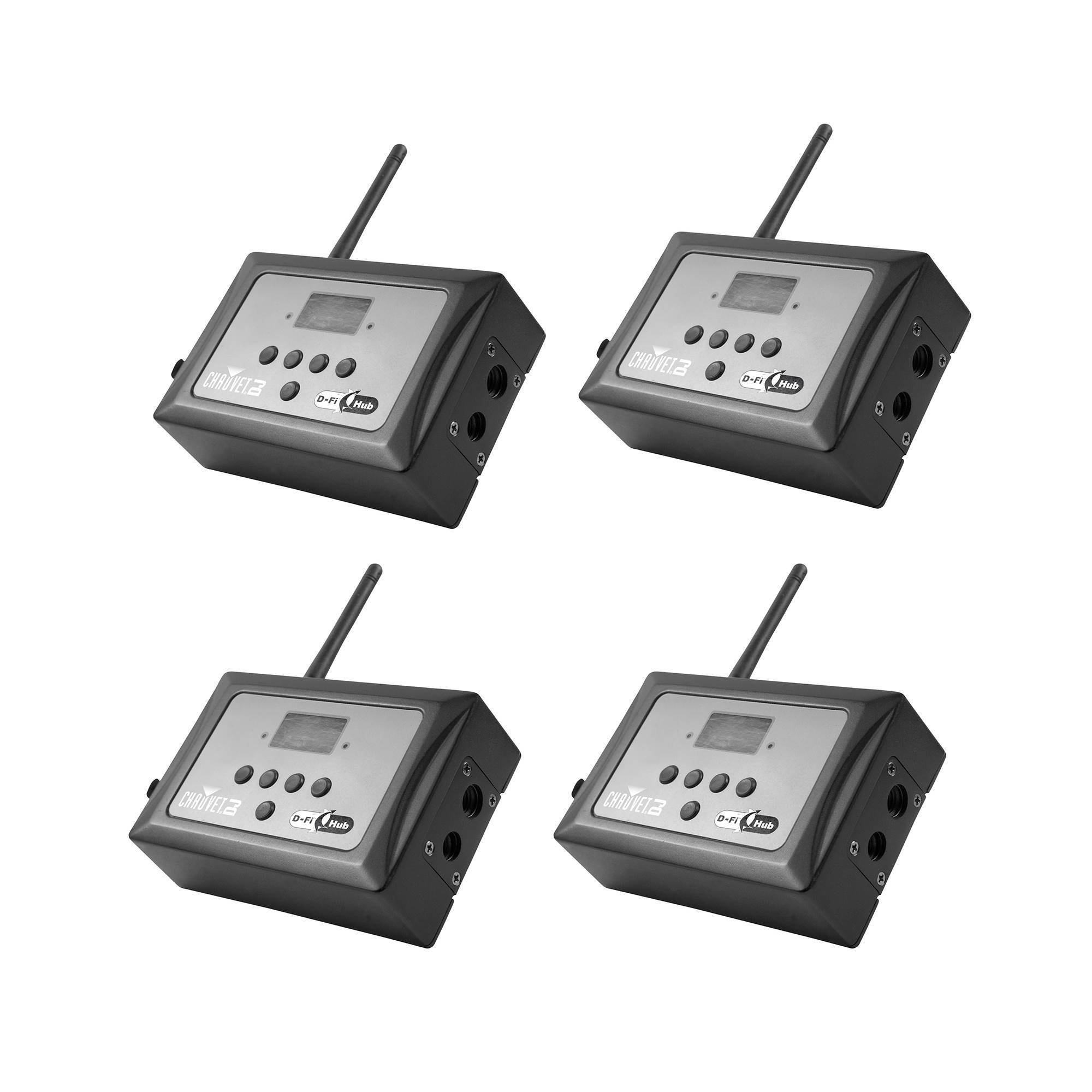 CHAUVET DJ Hub Compact Wireless DFI 2.4 GHz DMX Transmitter or Receiver (4 Pack)