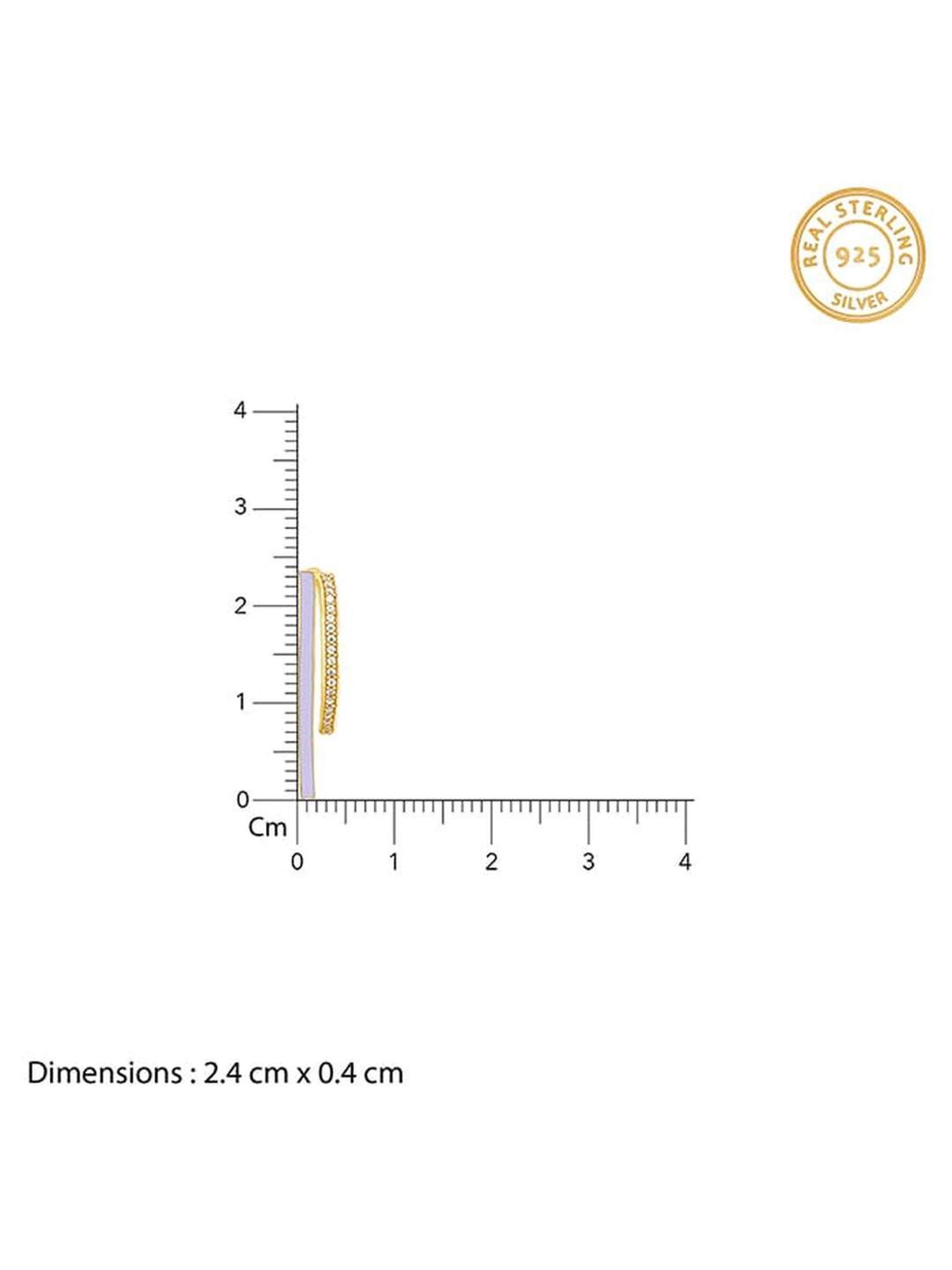 GIVA 925 Silver Golden Cascade Hoop Earrings for Women & Girls