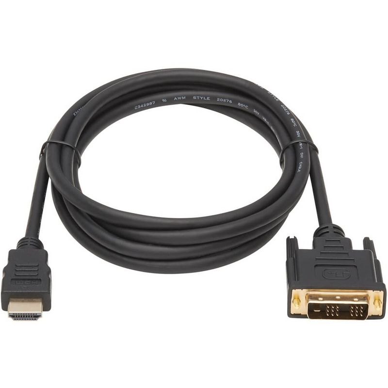 Tripp Lite P566AB-006 HDMI-to-DVI Antibacterial Cable, M/M, Black, 6 ft
