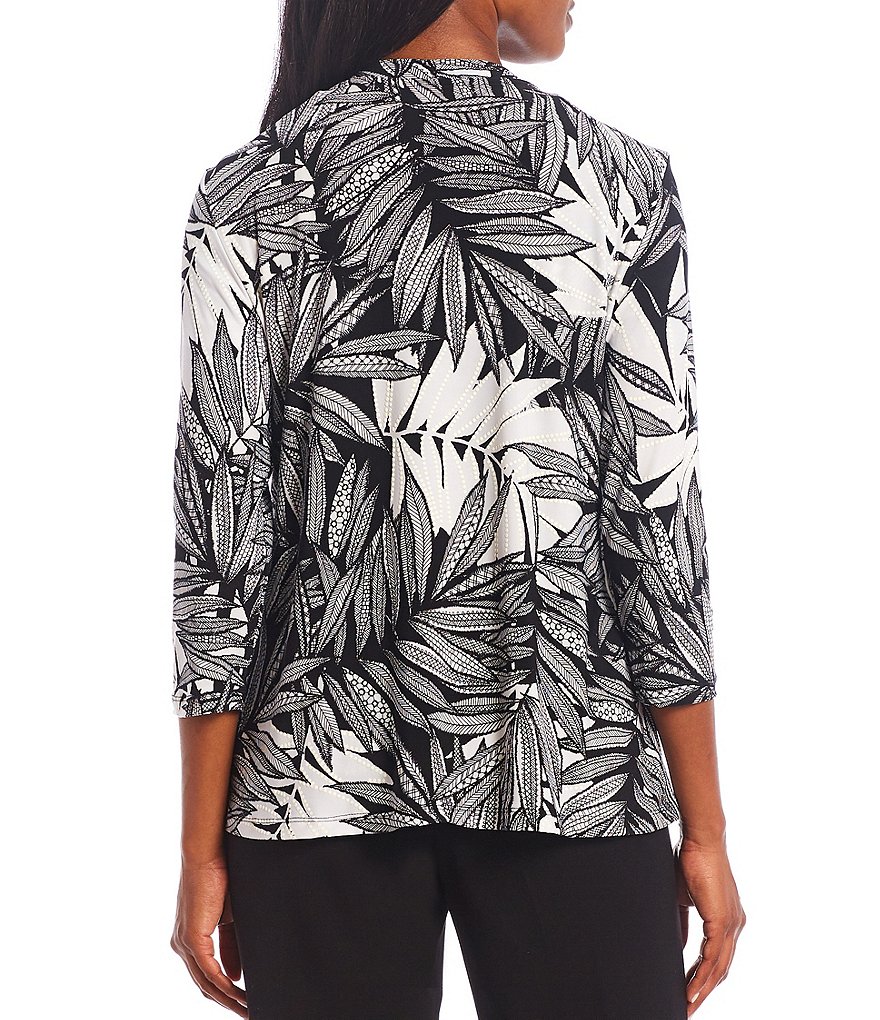 Caroline Rose Tissue Linen Bracelet Sleeve Shirt Jacket