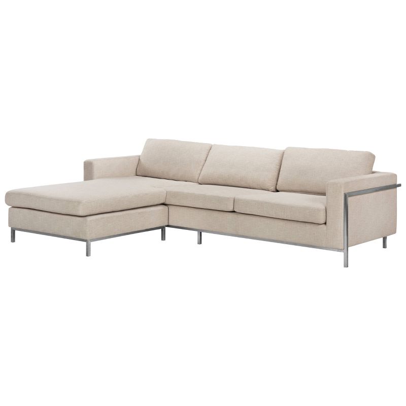 5pc French Seamed Sectional Mona Abstract Gray - Project 62™