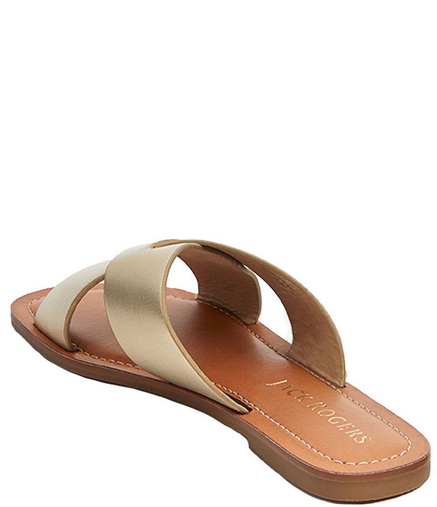 Jack Rogers Slotted Sloane X Band Leather Sandals