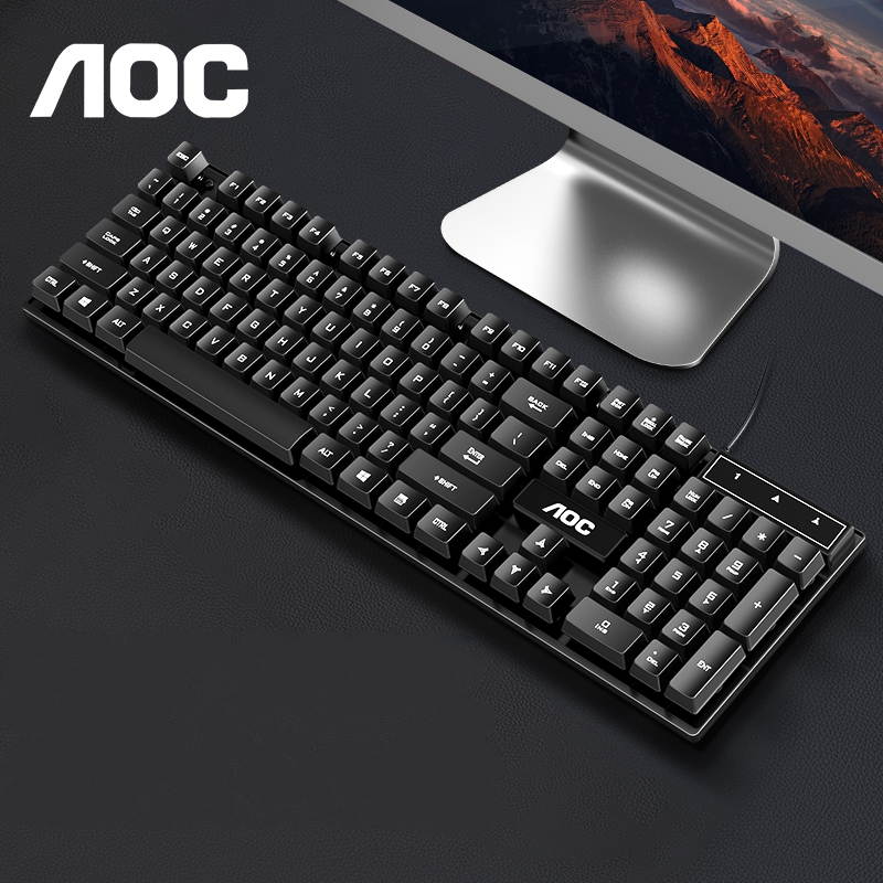 AOC KB121 Brown Switch Mechanical Feeling Keyboard for Office and Game, Support PC  and Laptop( Multi-colored Light Version)