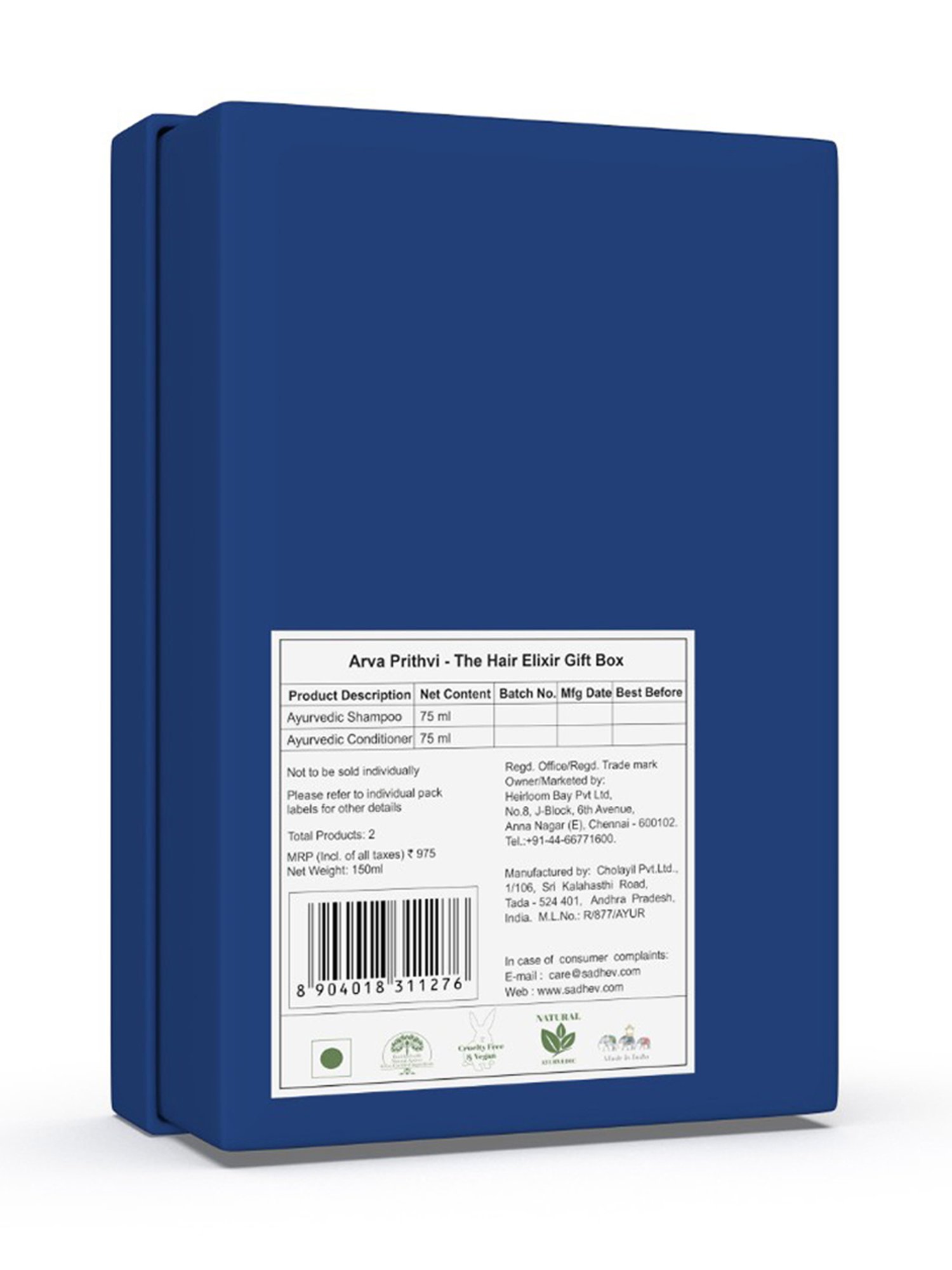 SADHEV Arva Prithvi - The Hair Elixir Gift Box