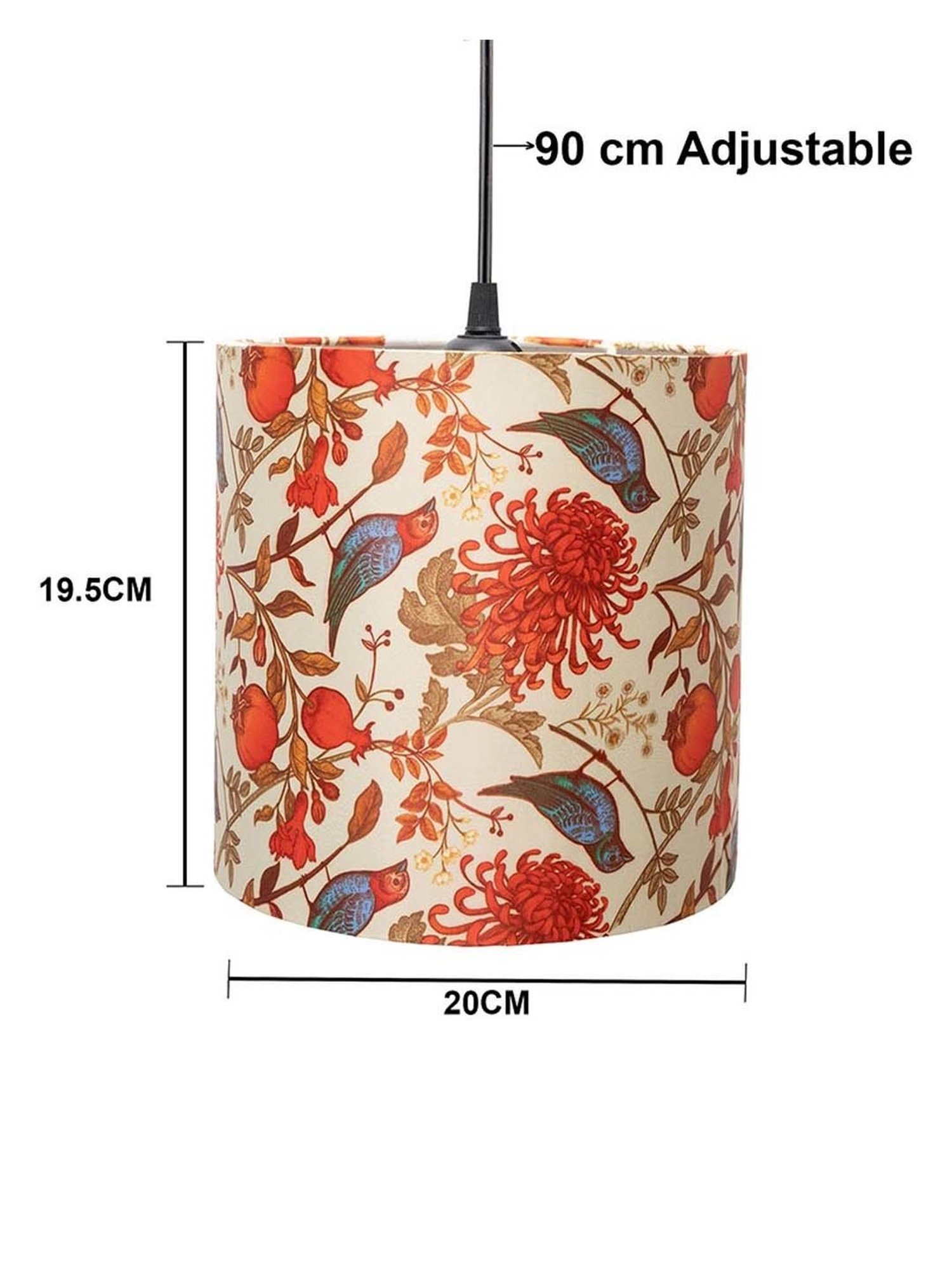 16" Glass/Metal Jasmine Tiffany Style Semi Flush Mount (Includes Energy Efficient Light Bulb) Cream - JONATHAN Y