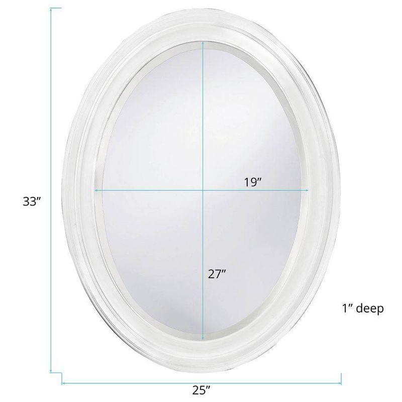 Oval George Decorative Wall Mirror White - Howard Elliott