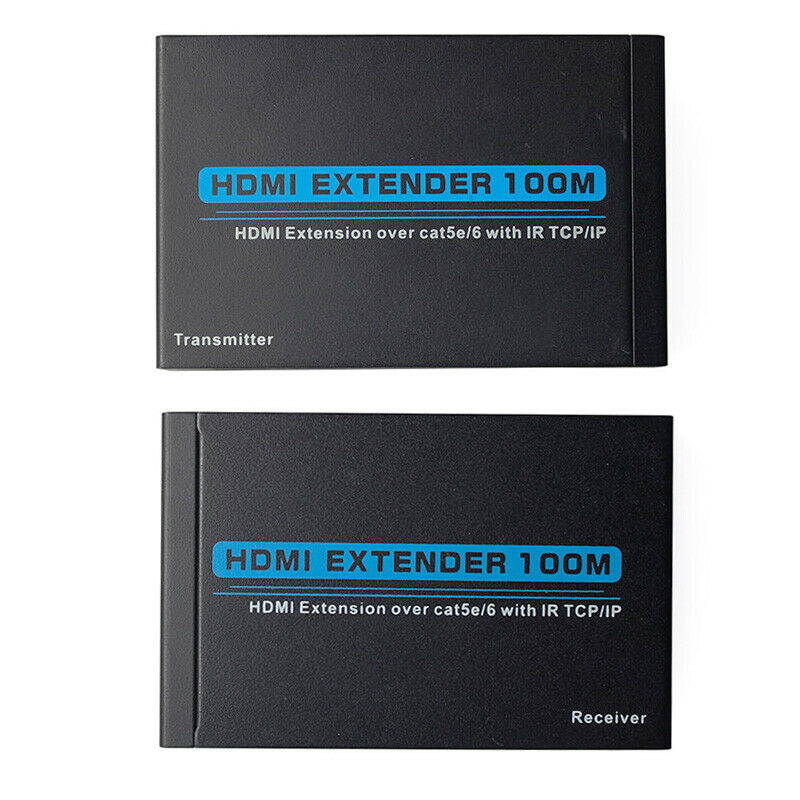 1080P HDMI Extender Over One CAT5E/6 TCP/IP Standard IR Loop Repeater 100M TCPIP