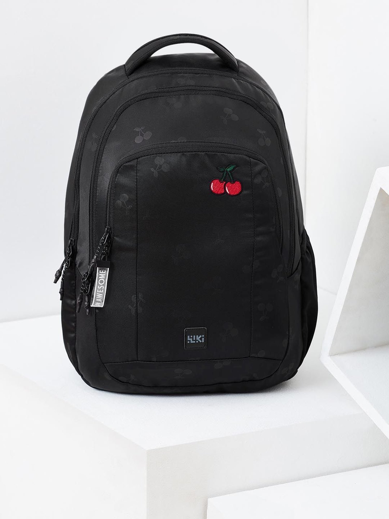 Wiki Back to School 2 Black Polyester Printed Backpack - 30 Ltrs