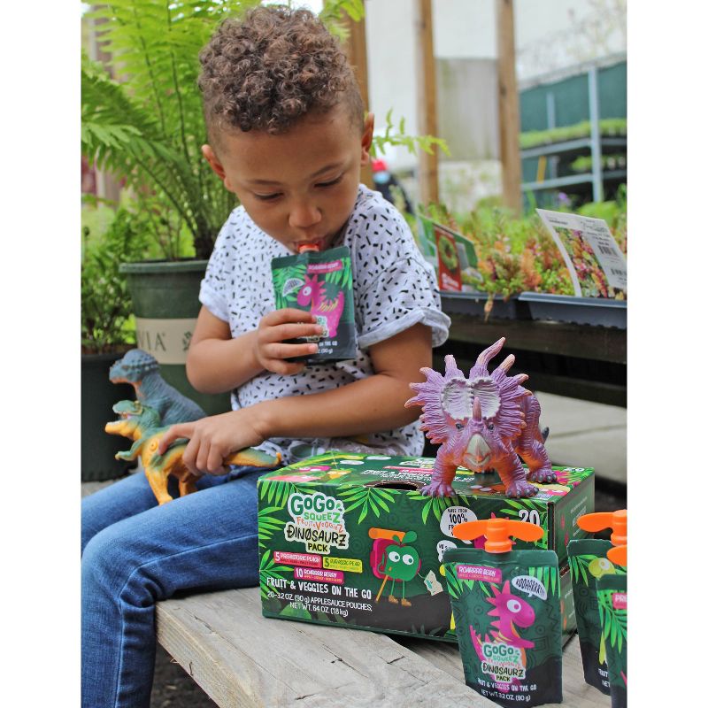 GoGo SqueeZ Fruit & VeggieZ Dino Variety Pack - 3.2oz/20ct