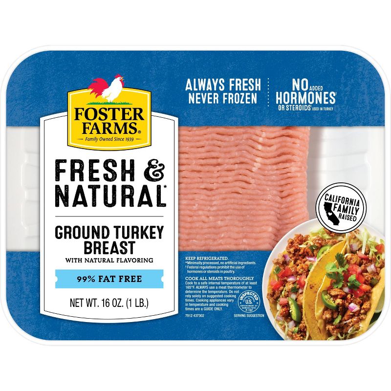 Foster Farms 99/1 Ground Turkey Breast - 16oz