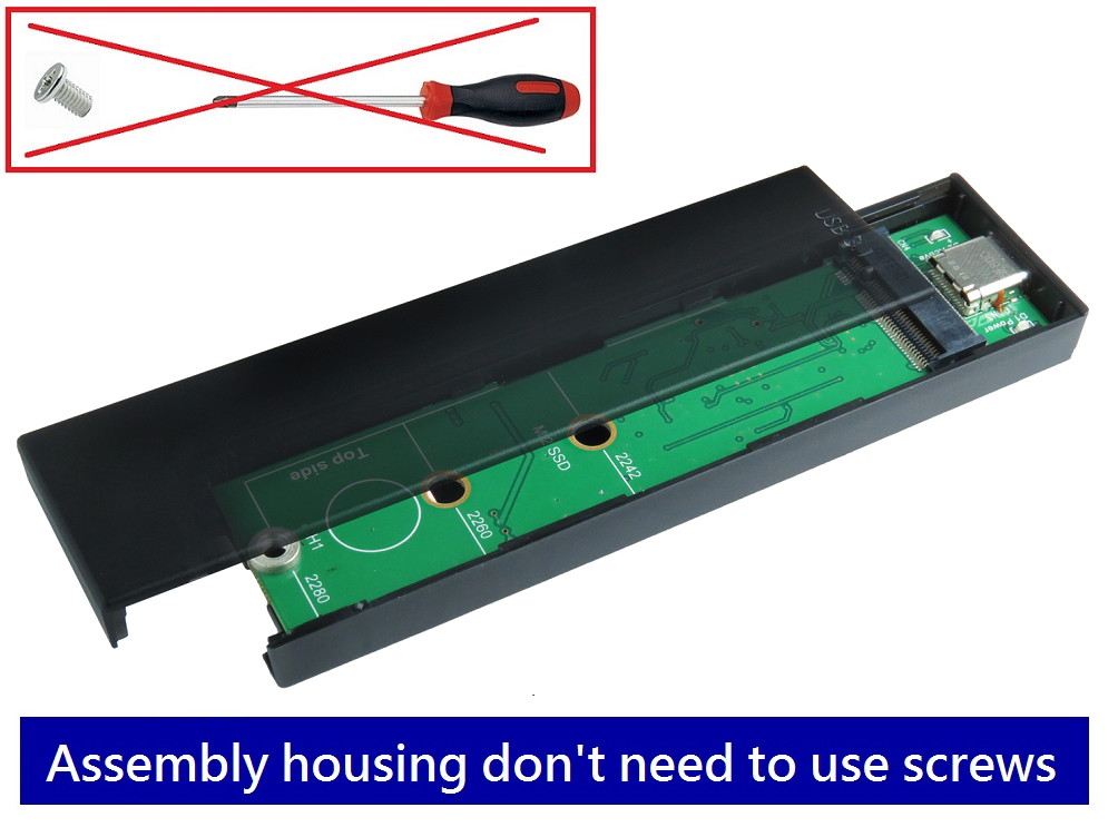 Innocard USB 3.1 to M.2 SSD Enclosure+ type-A  for Gen 2, 10Gbps