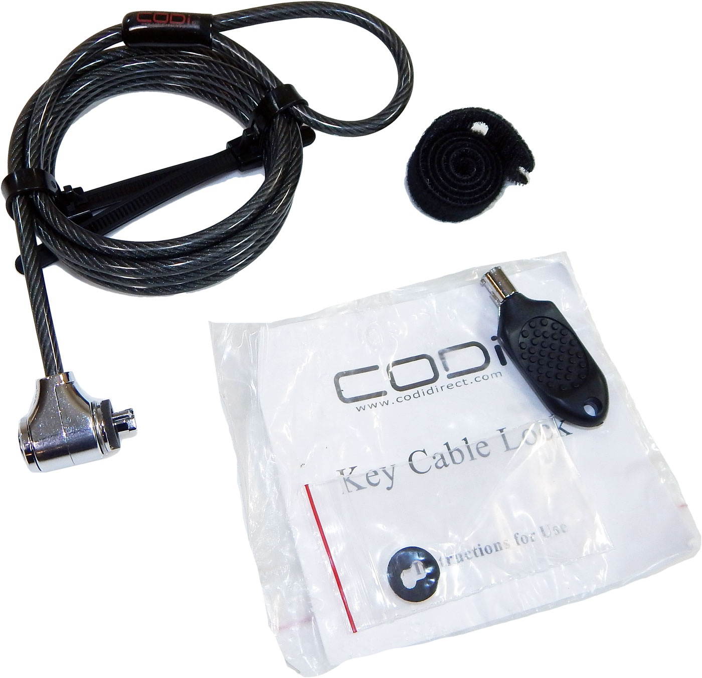 Codi Key Cable Lock - Steel, Galvanized Steel - 6 ft
