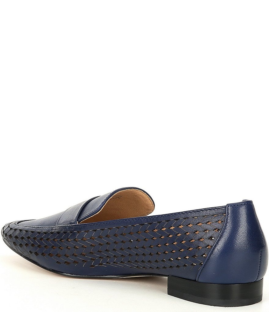 Alex Marie Arlias Perforated Woven Detail Loafers
