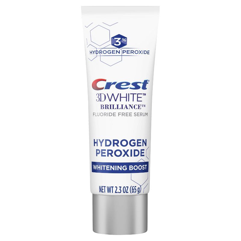Crest 3D White Brilliance Hydrogen Peroxide Teeth Whitening Boost - Fluoride Free - 2.3oz