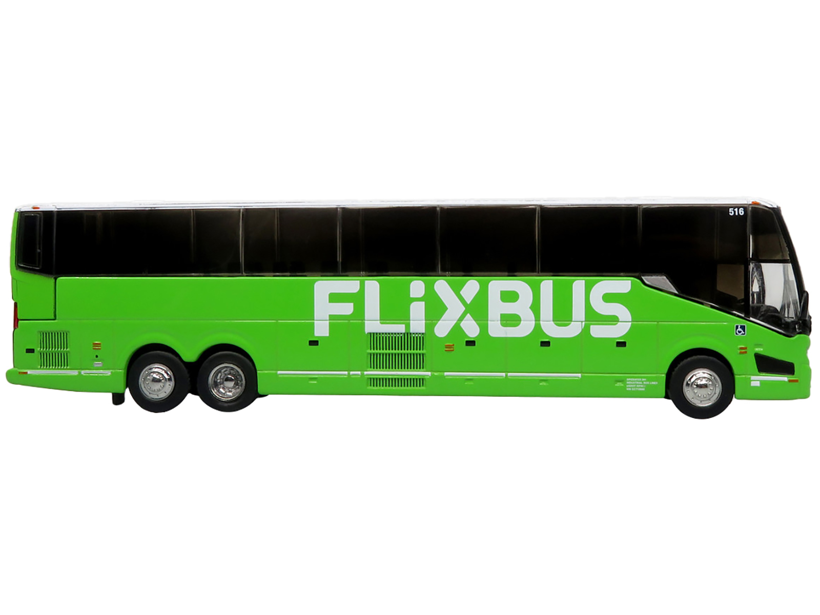 Prevost H3-45 Coach Bus "FlixBus" Green Limited Edition 1/87 (HO) Diecast Model by Iconic Replicas