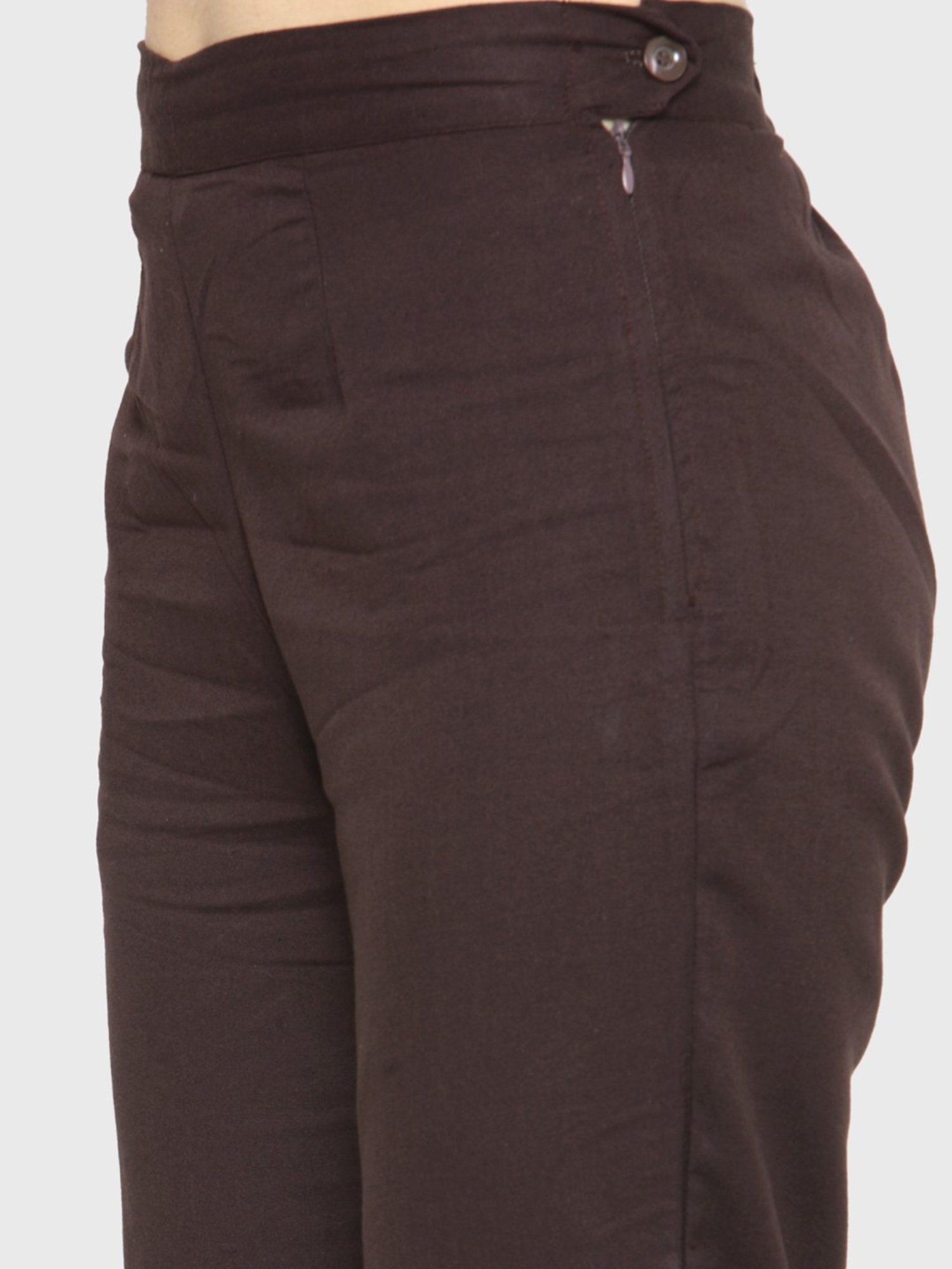 Indibelle Brown Cotton Trousers
