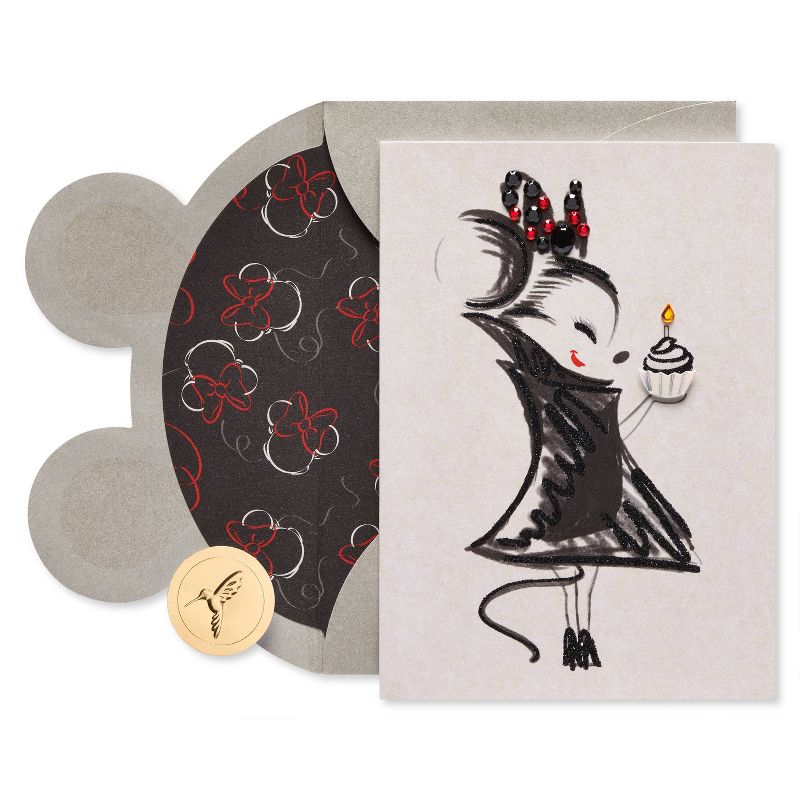 Minnie Mouse Sketched Cupcake Card - PAPYRUS