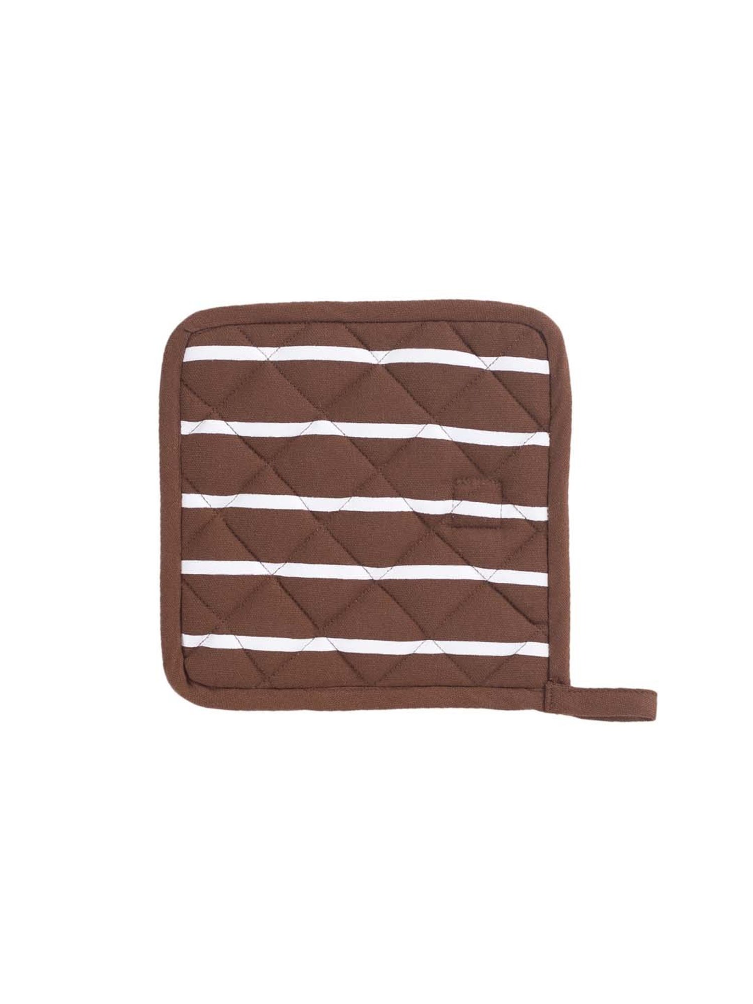 Maspar Brown 100% Cotton 225 GSM Pot Holder - Set of 2