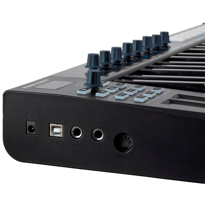 Monoprice SRK37 37-Key USB MIDI Keyboard Controller with 8 Velocity-Sensitive RGB Pads and 8 Assignable Knobs, 5 MMC Buttons - Stage Right Series
