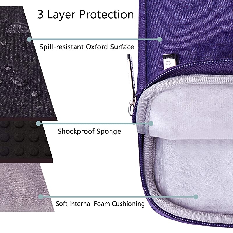 Laptop Bag Case 17 17.3 inch with Shoulder Strap,Waterproof Women Computer Carrying Sleeve Cover Compatible with New Razer Blade Pro,HP ENVY Laptop,ThinkPad P72,Dell ASUS Notebook,Violet