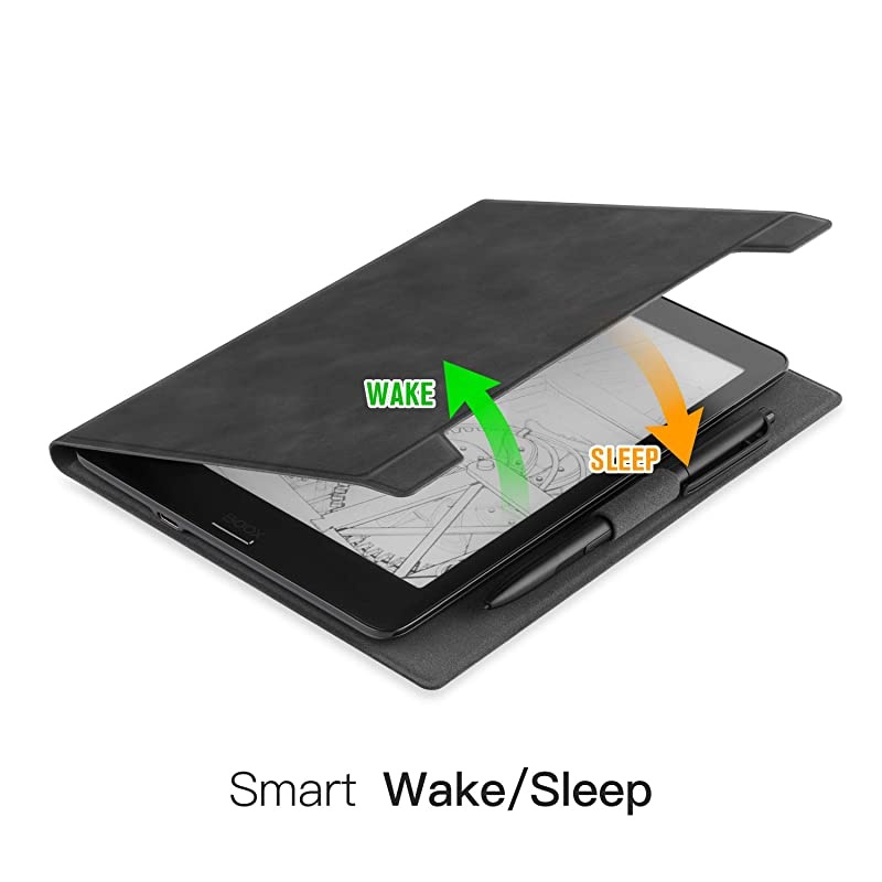 Skin Touch Feeling NonFolding Case for BOOX Nova3 78 BOOX Nova2 78 BOOX Nova Pro 78 EReaderPremium PU Leather Lightweight Coverwith Pencil Holder and Auto SleepWake Function