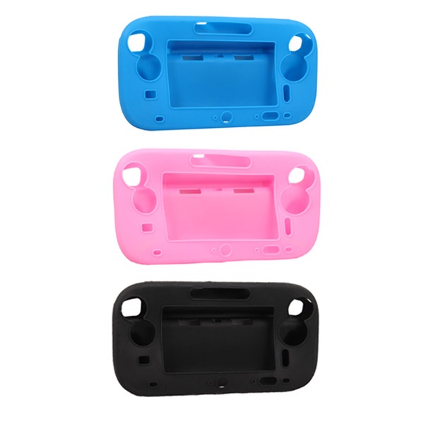 Silicone Soft Gel Protective Case Cover For Nintendo Wii U Gamepad Pink