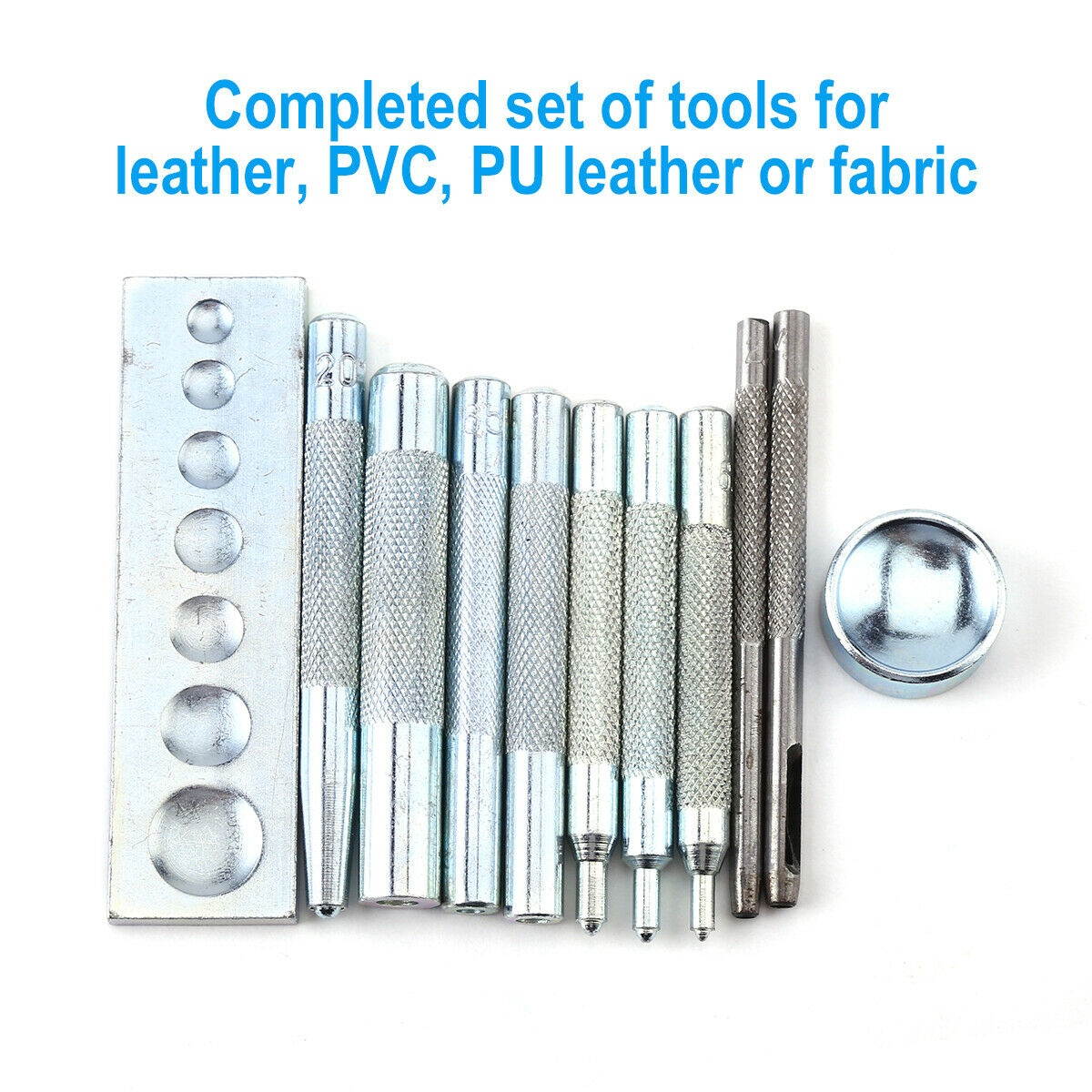 10pcs Heavy Duty Leather Hollow Hole Punch Set DIY Craft Hand Tools 0.5-5mm USA