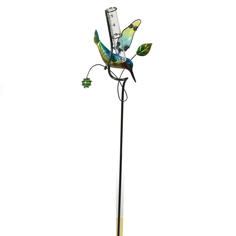 Home & Garden 31.0" Hummingbird Rain Gauge Stake Measure Yard Decor Regal Art & Gift  -  Decorative Garden Stakes
