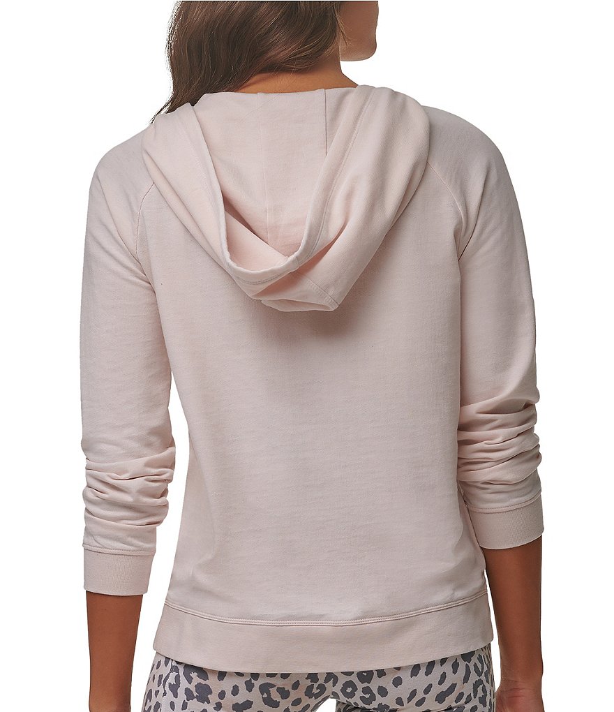 Splendid Knit Zip Up Drawstring Hoodie