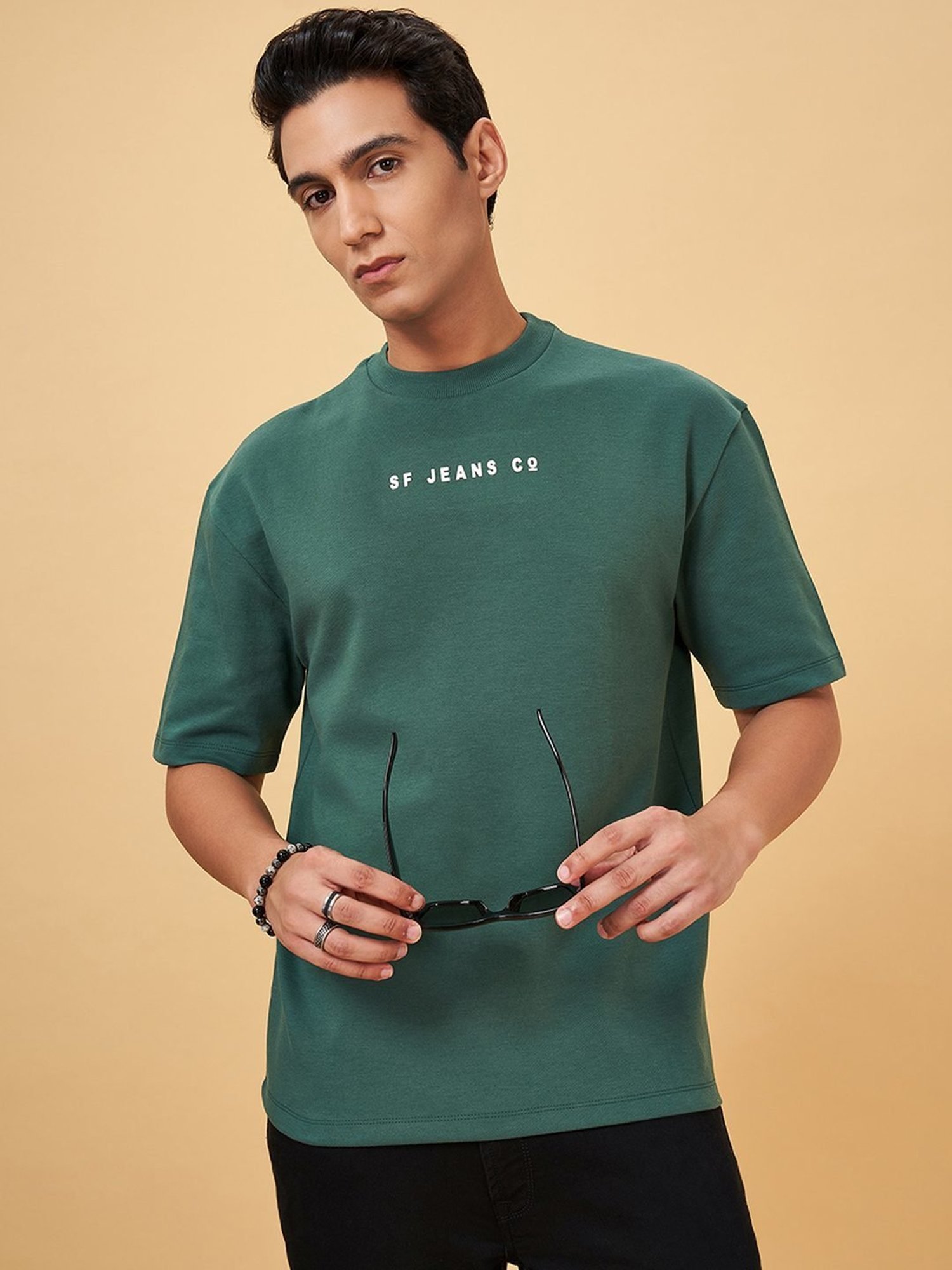 Sf Jeans By Pantaloons Garden Topiary Loose Fit Printed T-Shirt