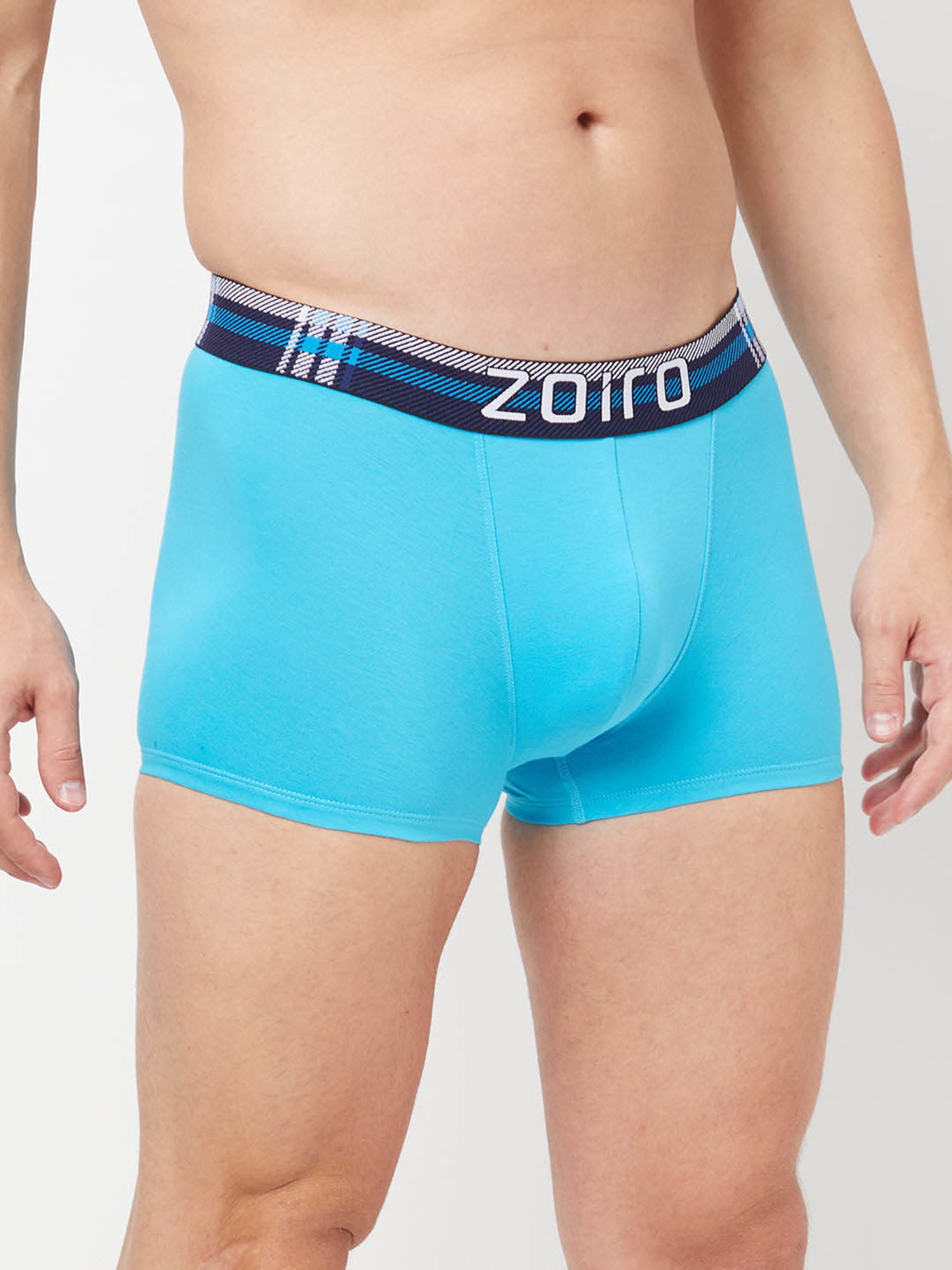 Zoiro Navy & Atoll Blue Regular Fit Trunks - Pack Of 2