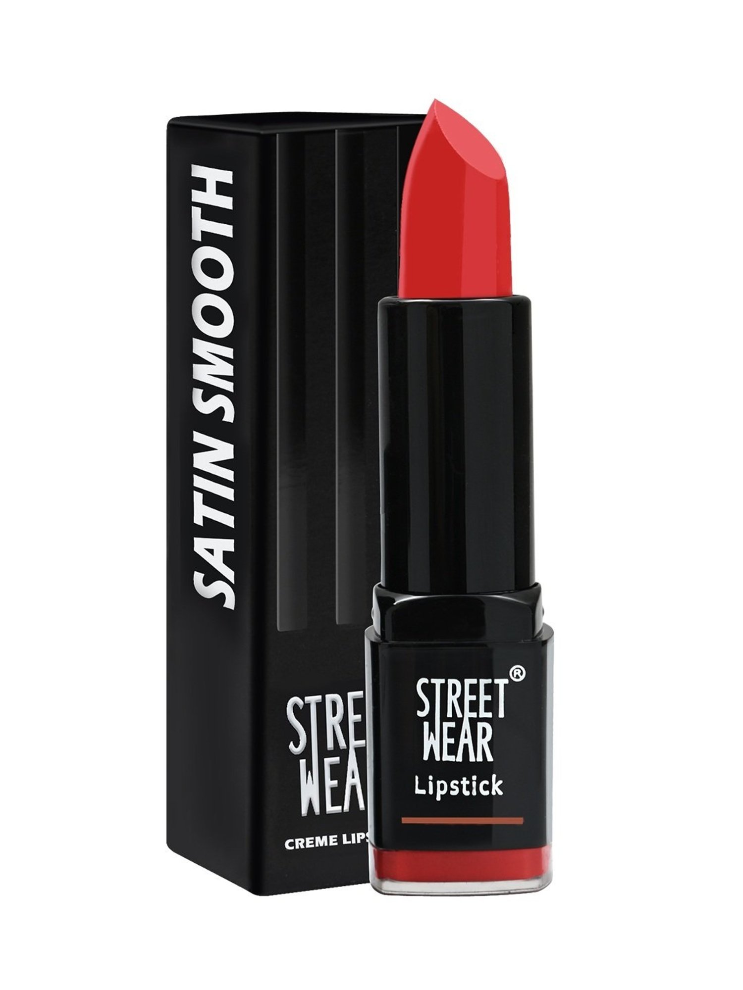Street Wear Satin Smooth Lipstick Brave Red - 4.2 gm