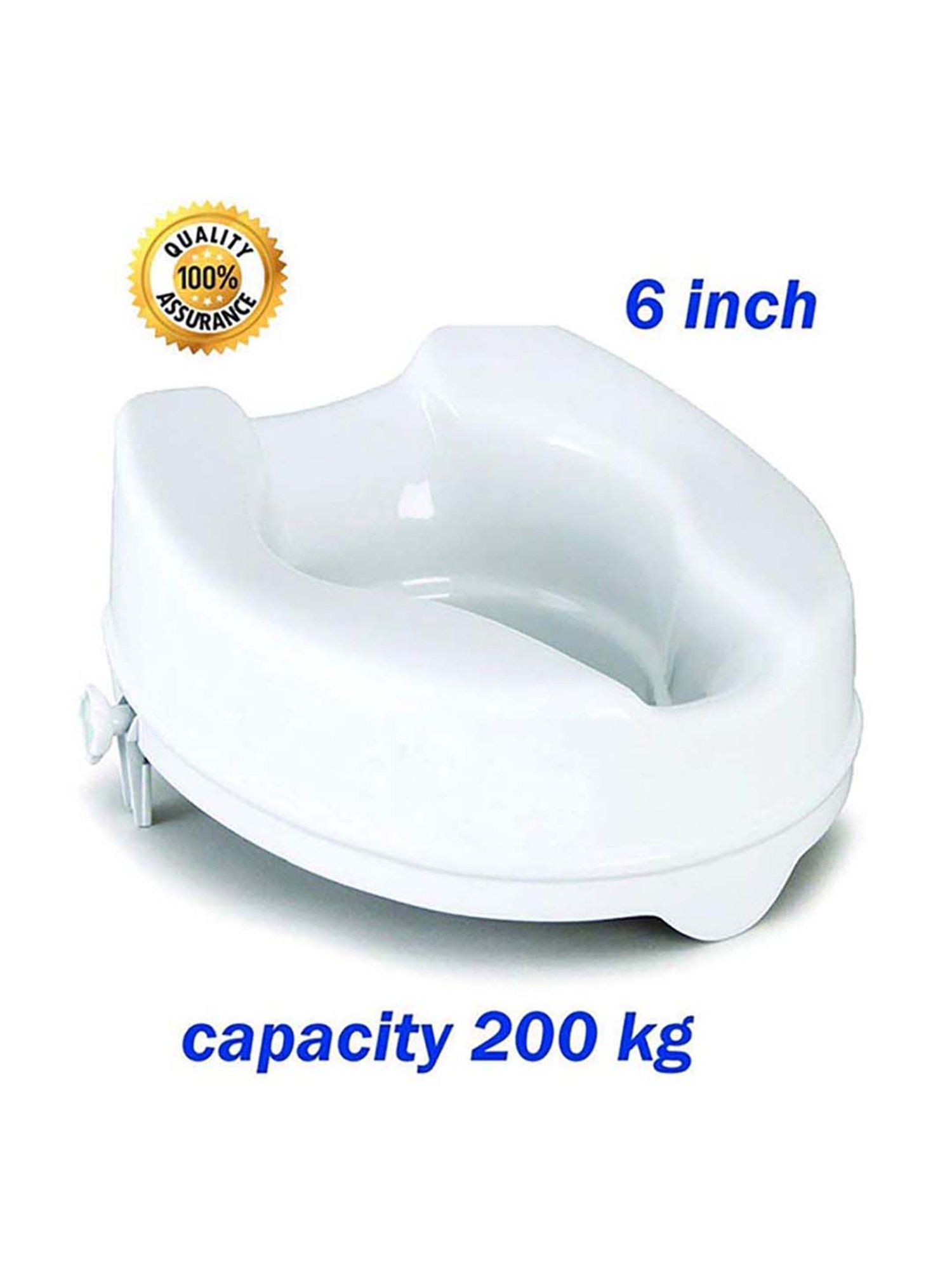 MCP 6 Inch Commode Raiser Elevated Toilet Seat (White)