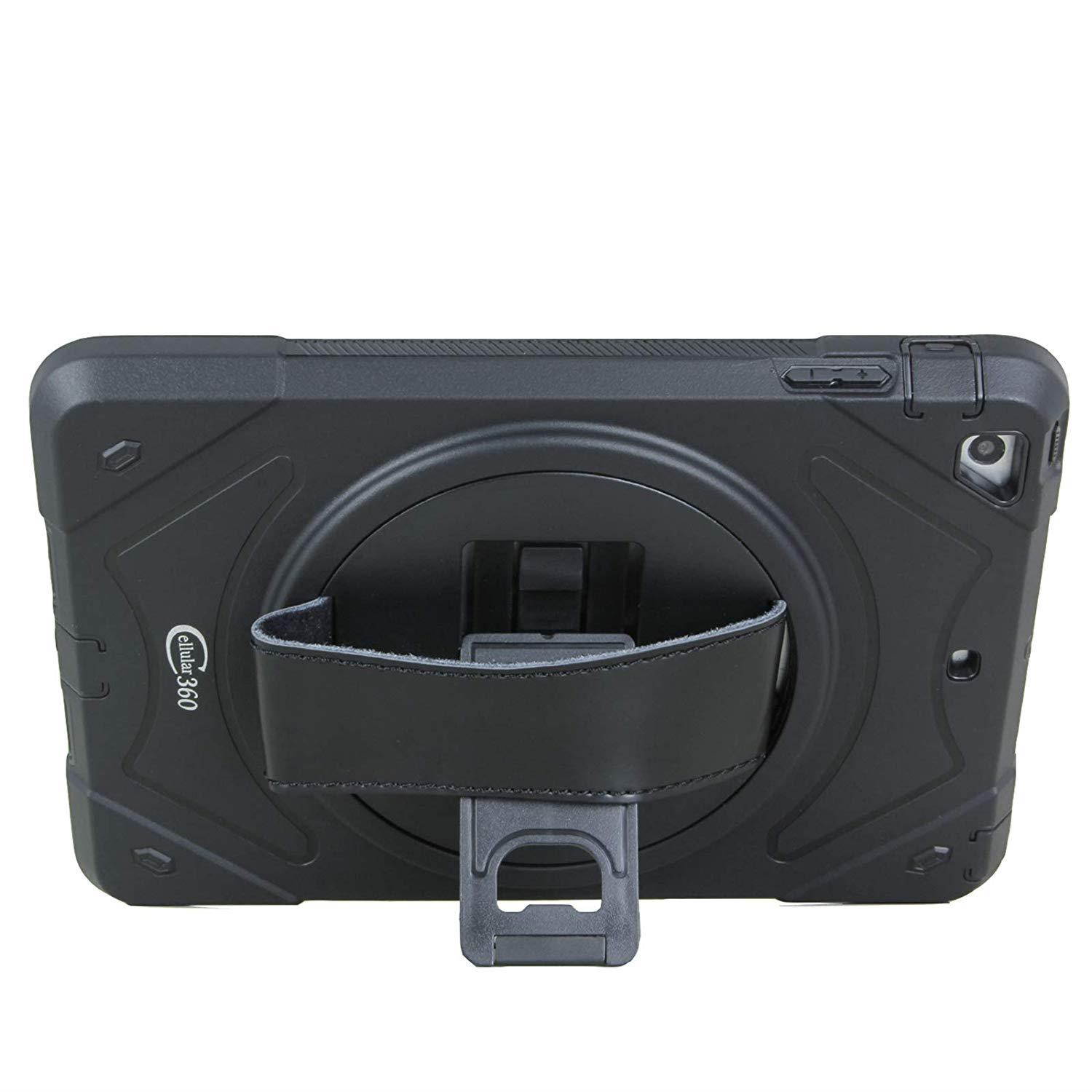 Cellular360 Drop Proof Case with 360 Degree Swivel Stand and Handle for iPad Mini 1 iPad Mini 2 iPad Mini 3 (Black)