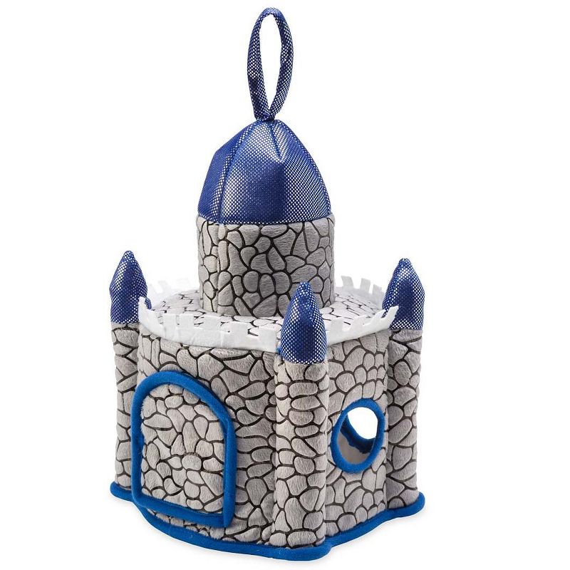 HearthSong - Plush Dragon Portable Play Set, Includes Four 6"H Winged Dragons and 12"H x 8" Sq. Castle, for Kids' Imaginative Play