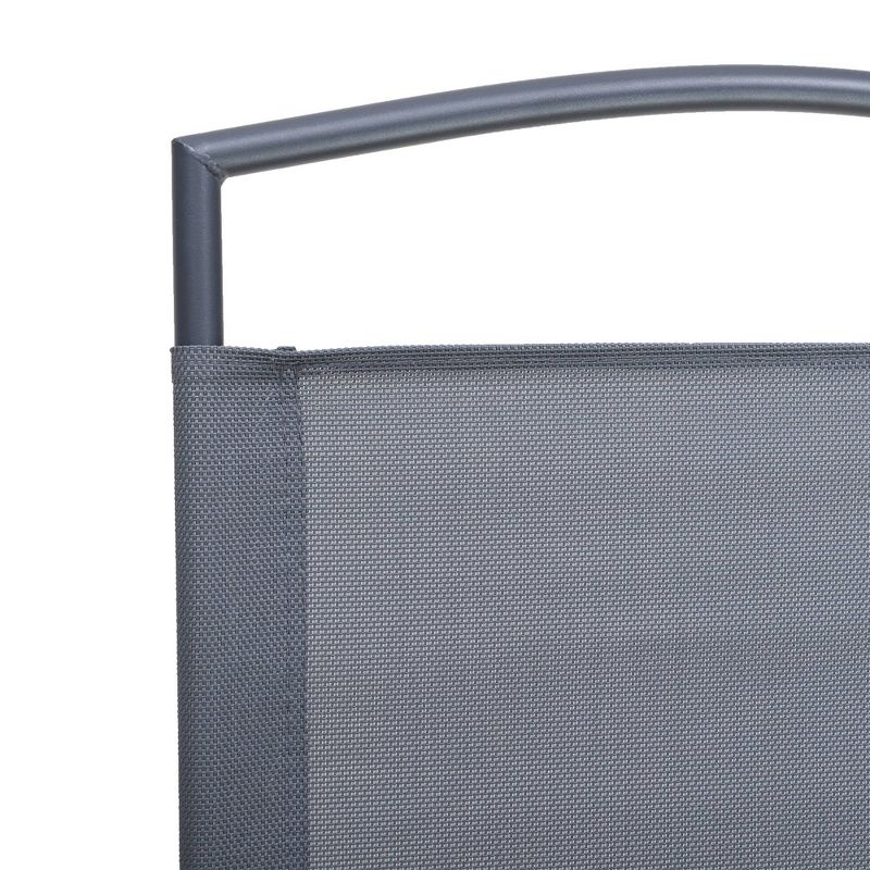 4pc Patio Folding Chairs - Gray - Crestlive Products