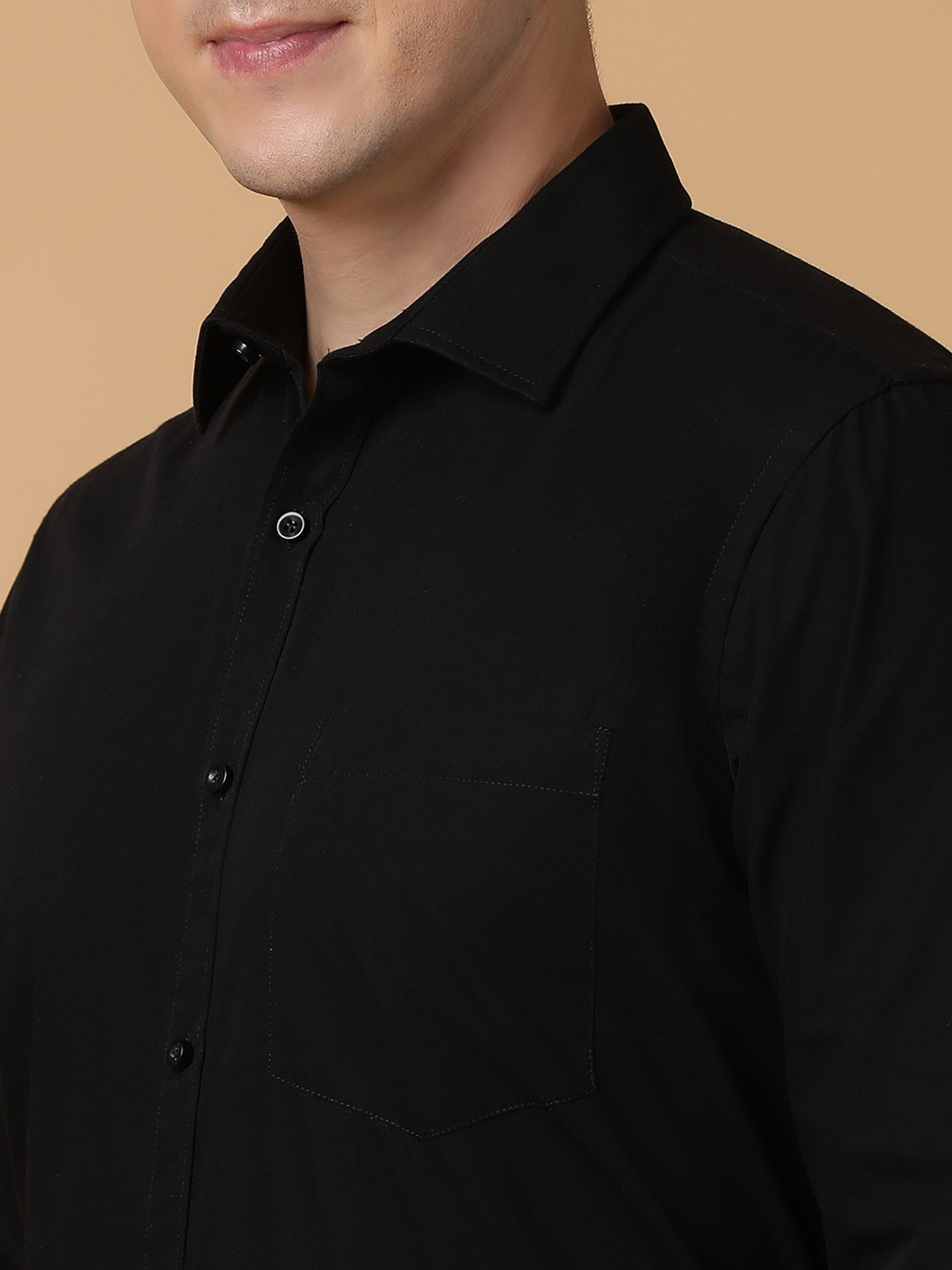 TABARD Black Regular Fit Shirt