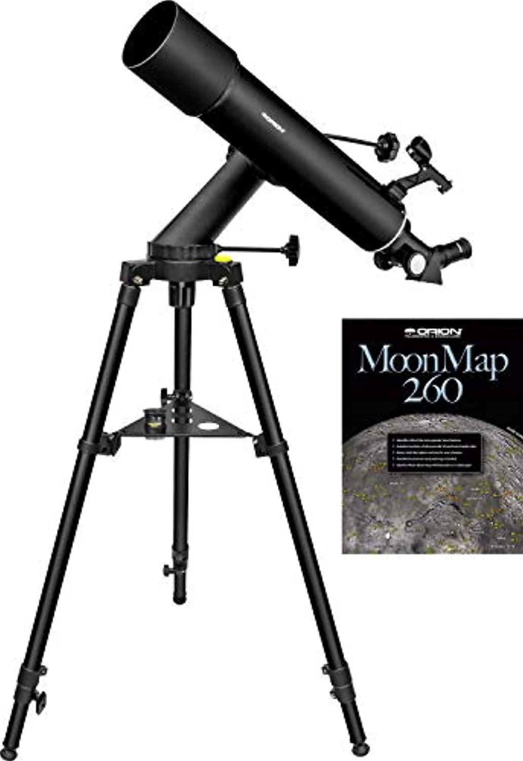 orion e-series family-friendly refracting telescope, black (52590)