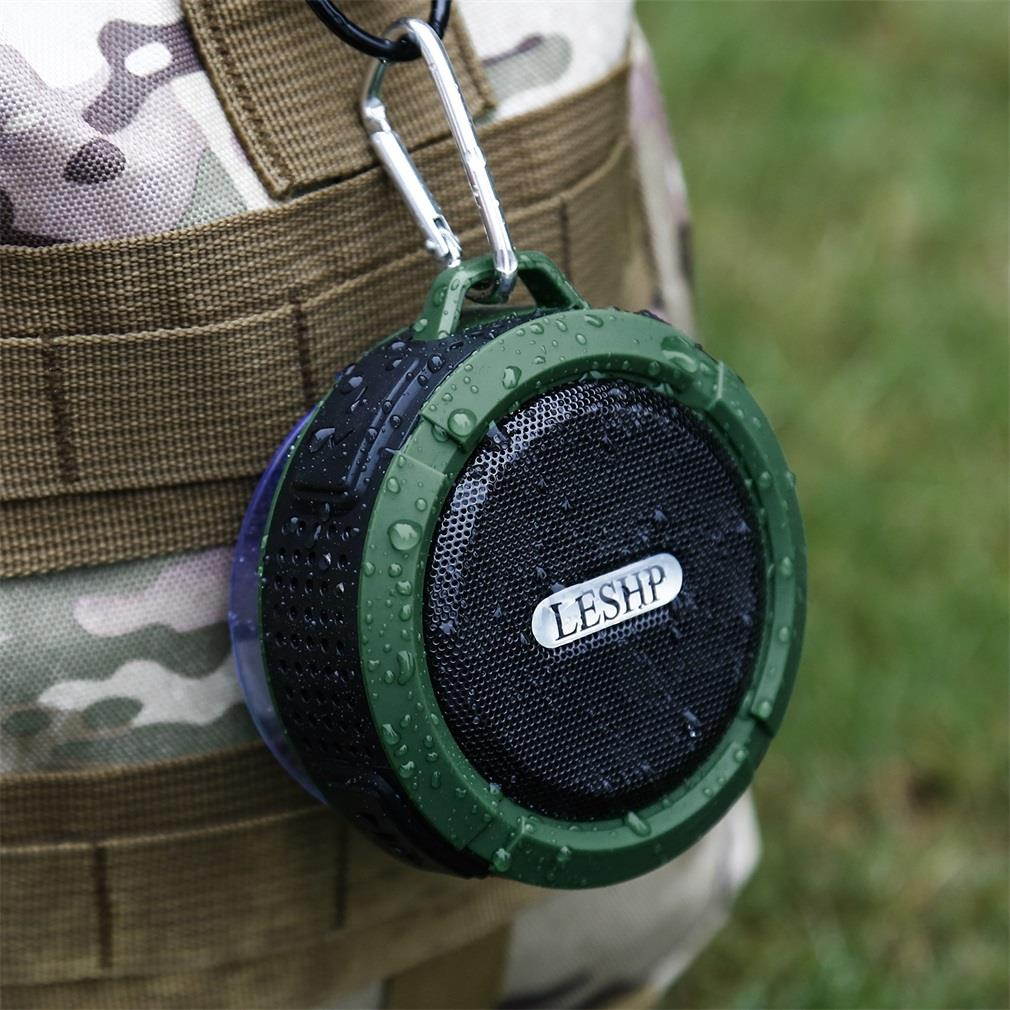 LESHP C6  Wireless Bluetooth Speaker With Calls Handsfree and Suction Cup