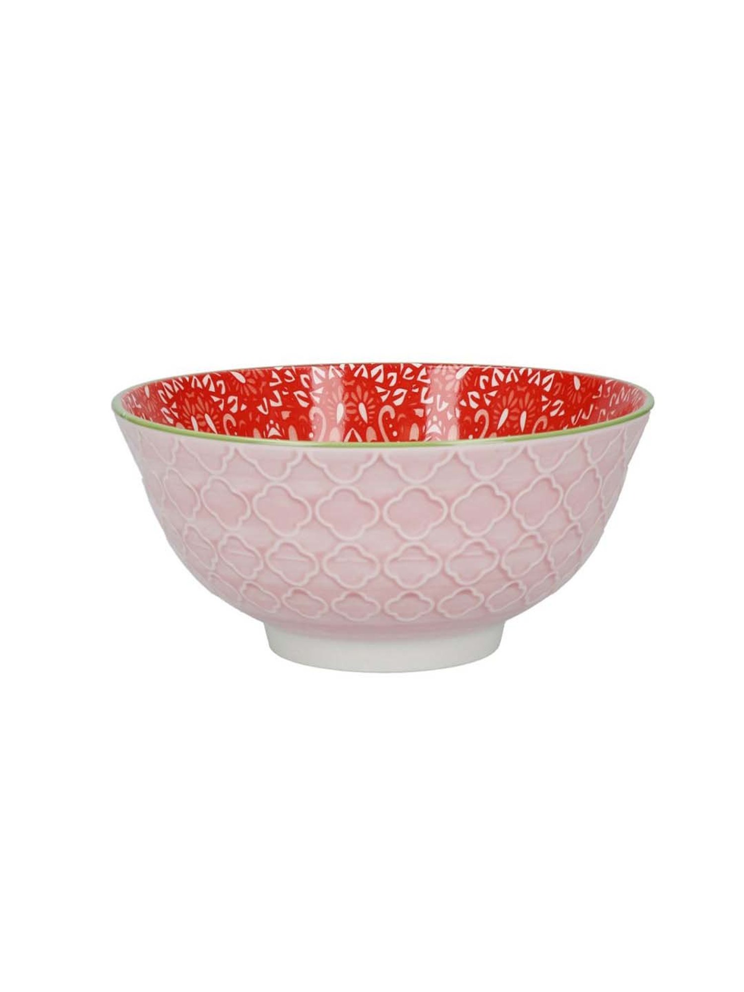KitchenCraft Brights Glazed Multicolor Ceramic 3 Bowl - Set of 4