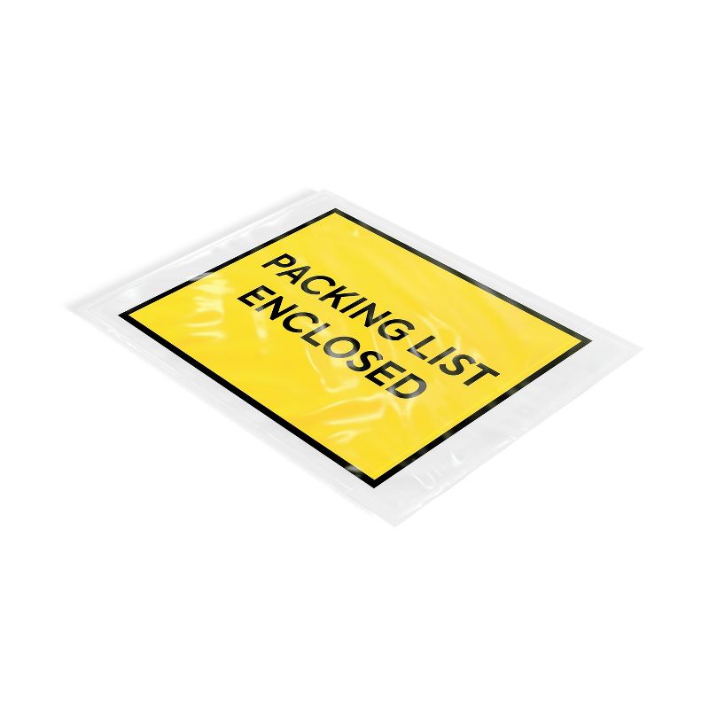 COASTWIDE Packing List Envelopes, 7 x 5-1/2, Yellow Full 53021