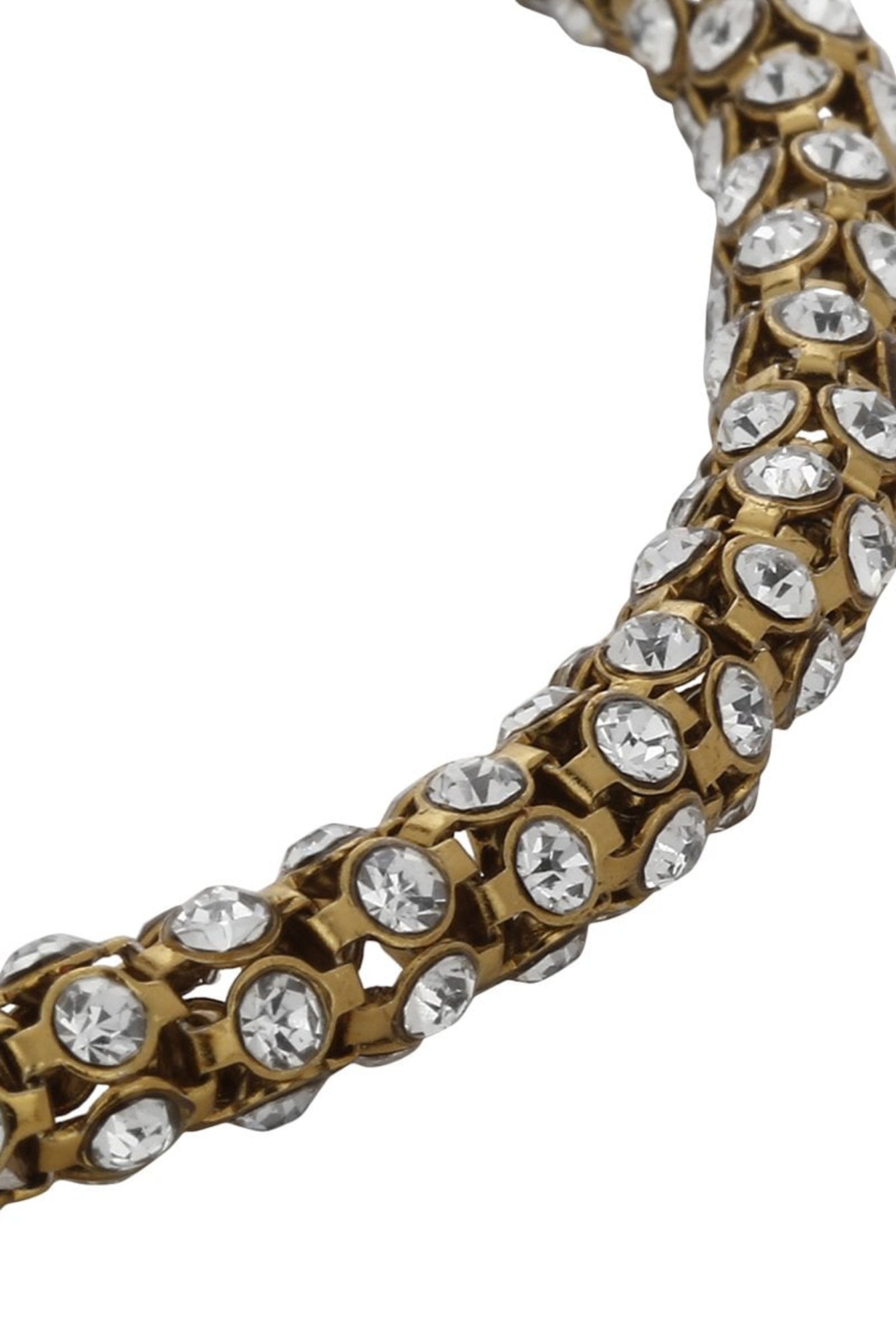 Prita Golden Brass Flexible Anklet