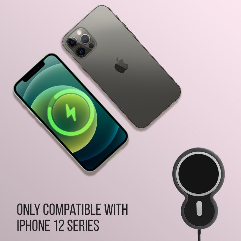 Dartwood 15W Magnetic Wireless Car Charger Compatible with iPhone 12/12 Pro/12 Pro Max/12 Mini