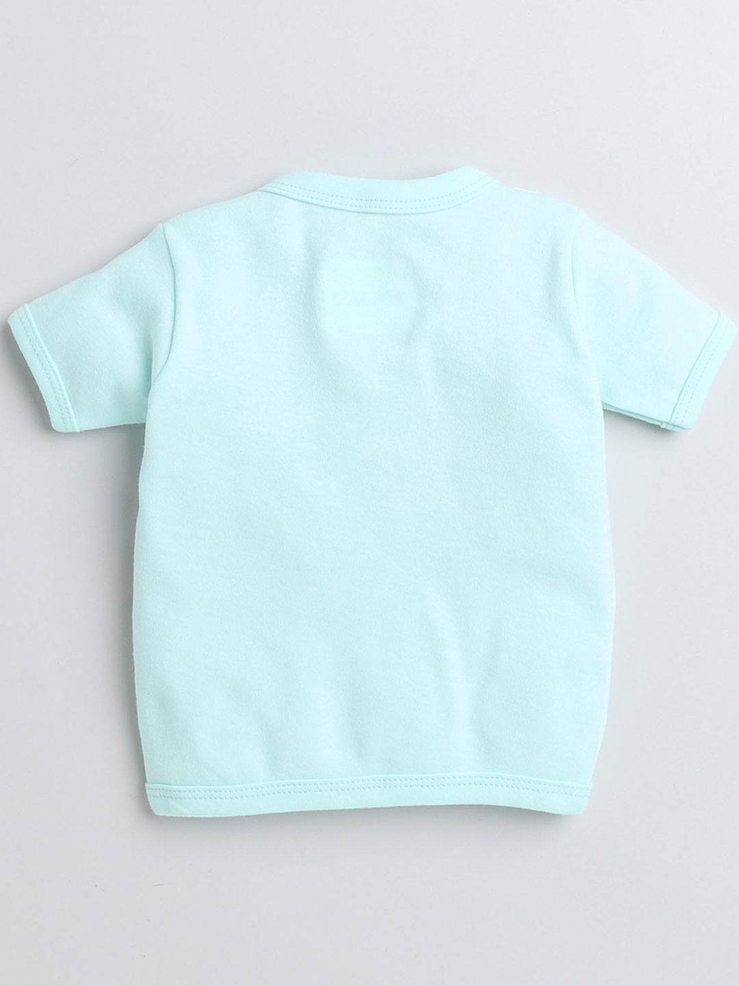 Bumzee Kids Blue & White Printed Jhablas (Pack Of 3)