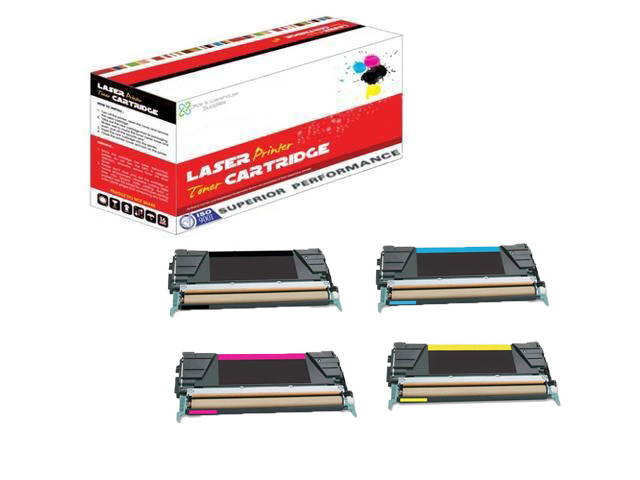 OWS&reg; Remanufacture 1Set Color X746H1KG HY X746A1CG X746A1MG X746A1YG Laser Toner Cartridge for Lexmark Made in USA C746