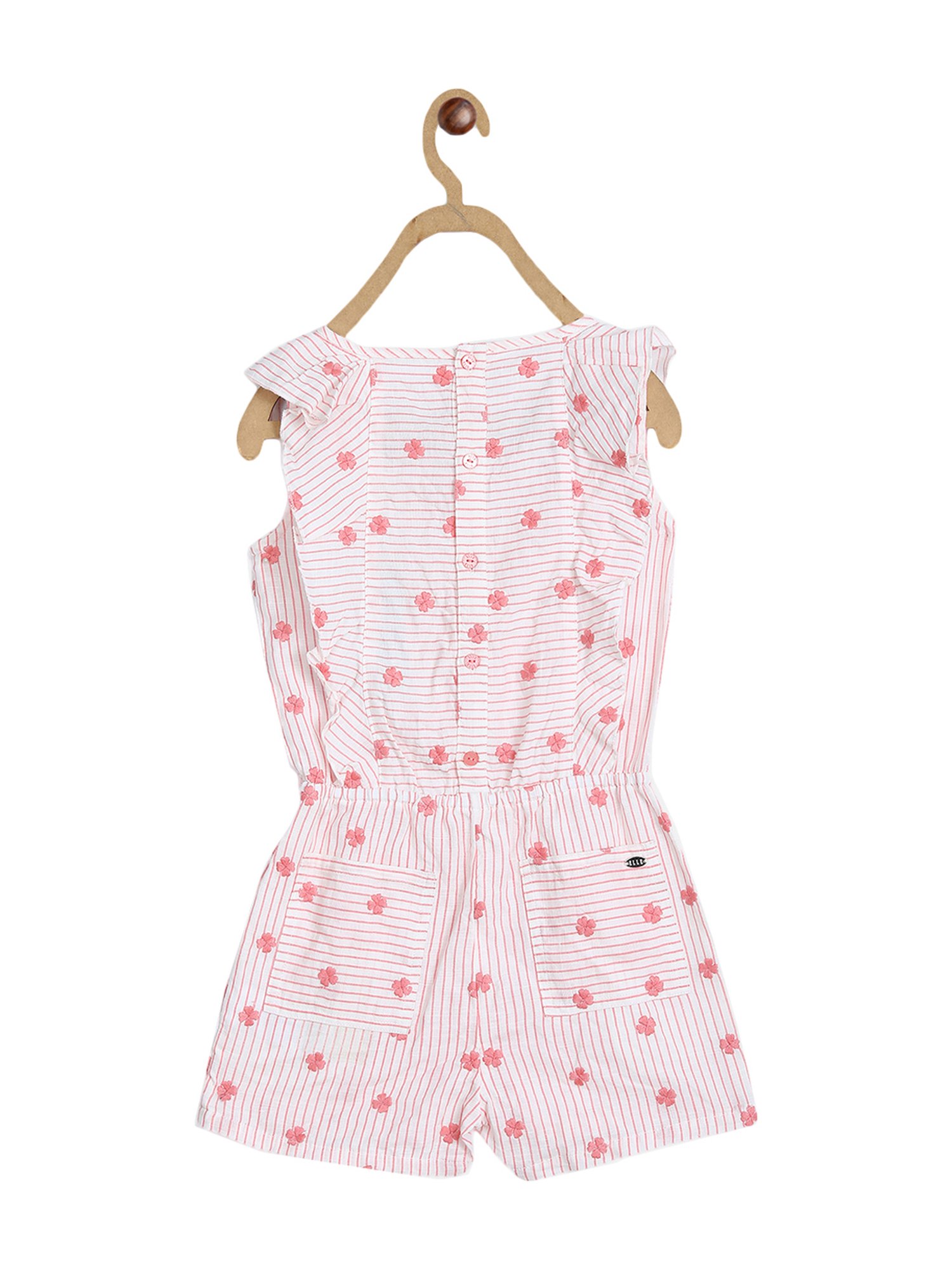 Stylestone Kids Red Printed Jumpsuit