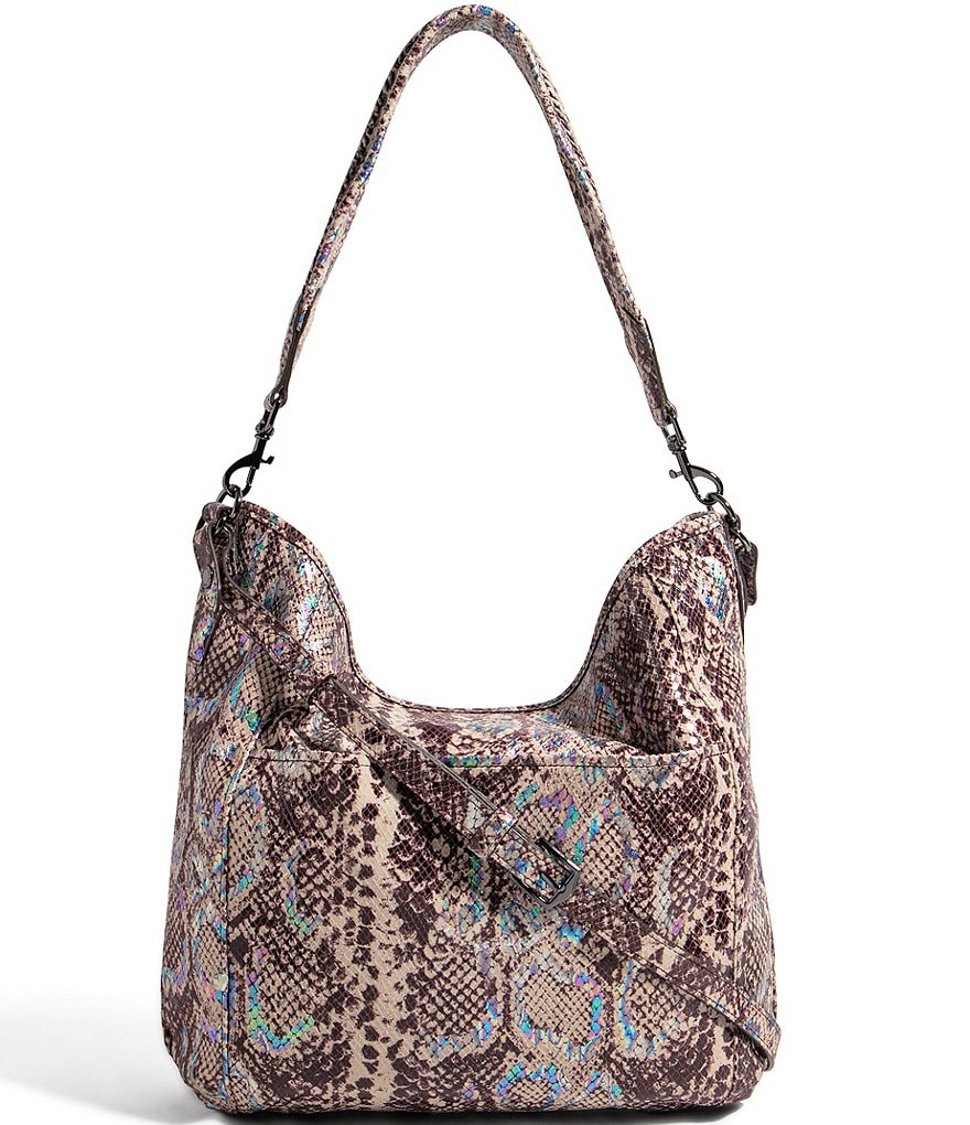 Calvin Klein Ivy Linen Python Hobo Bag