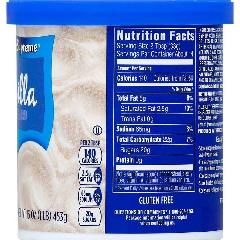 Pillsbury Creamy Supreme Vanilla Frosting - 16oz
