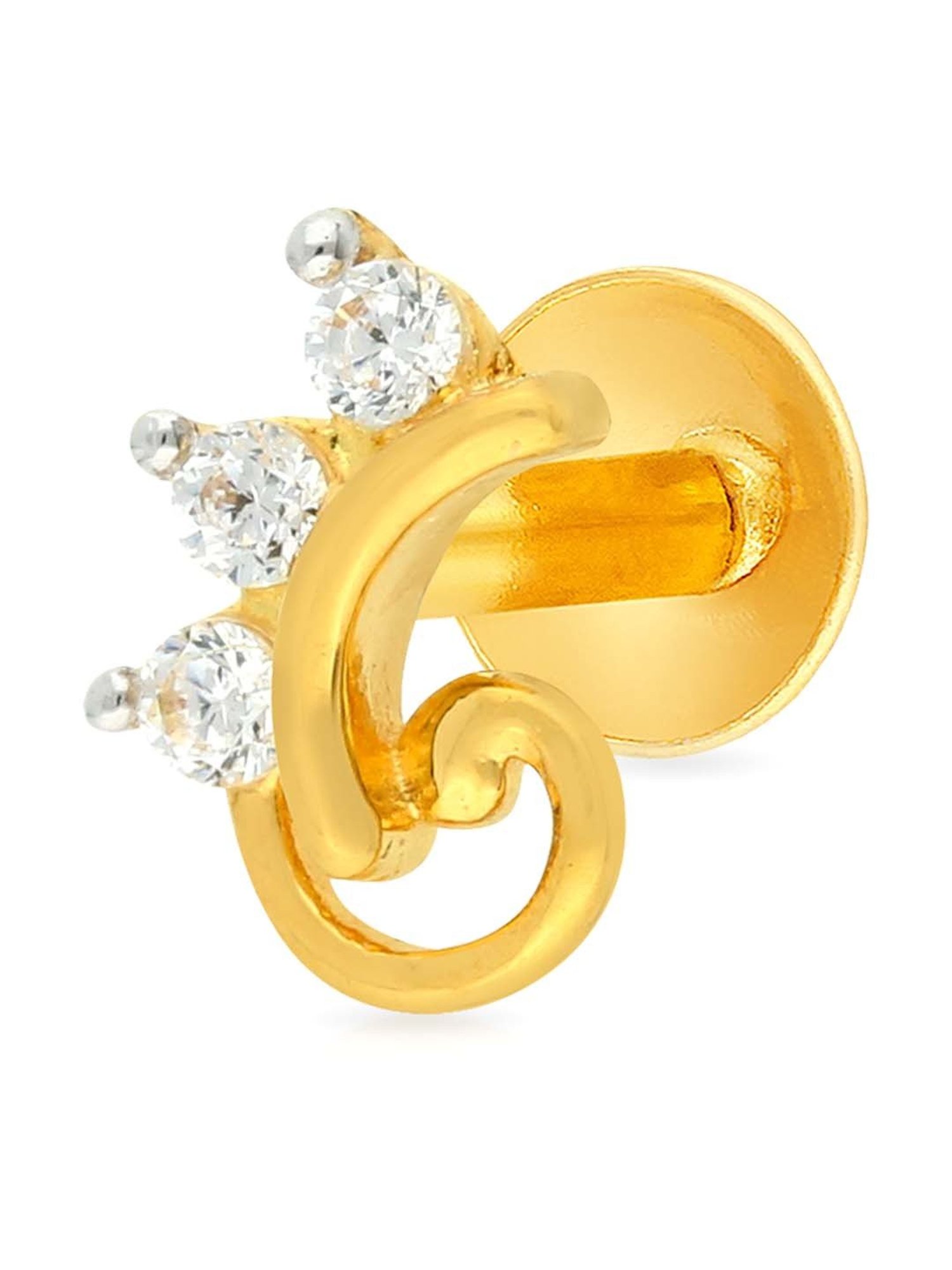 Malabar Gold and Diamonds 22k Gold Nosepin for Women